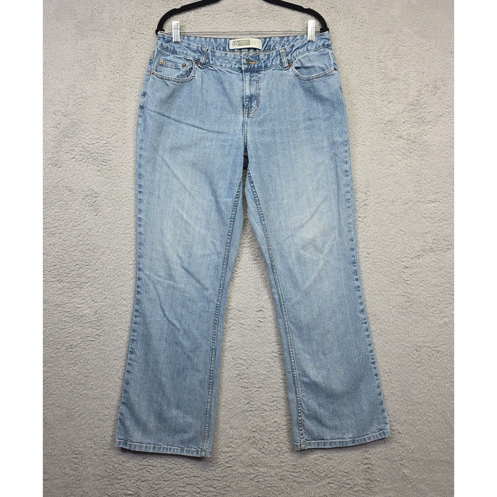 Route 66 Jeans Womens 14 Blue True Fit Bootcut Leg Mid Rise Light Wash Western